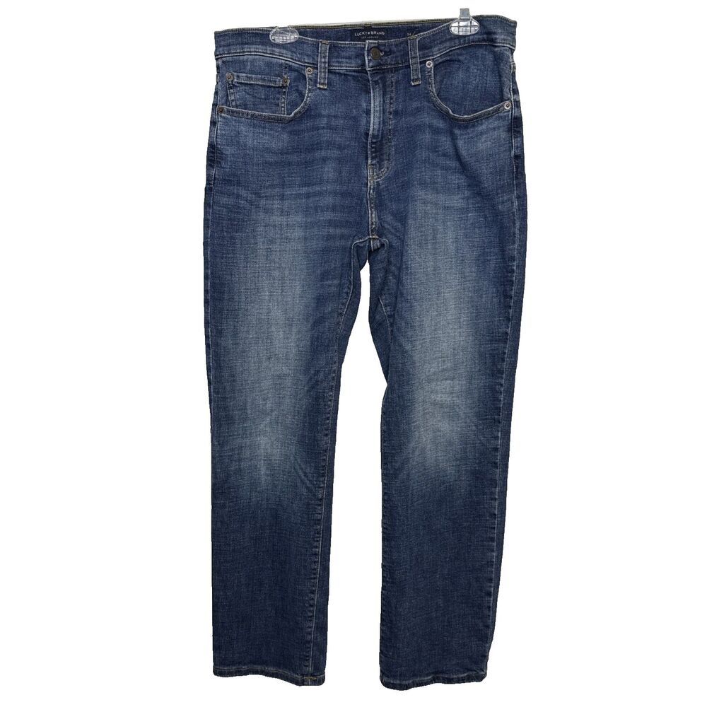 Lucky Brand 223 Straight Fit Stretch Jeans Mens 34x32 Blue Denim Pants